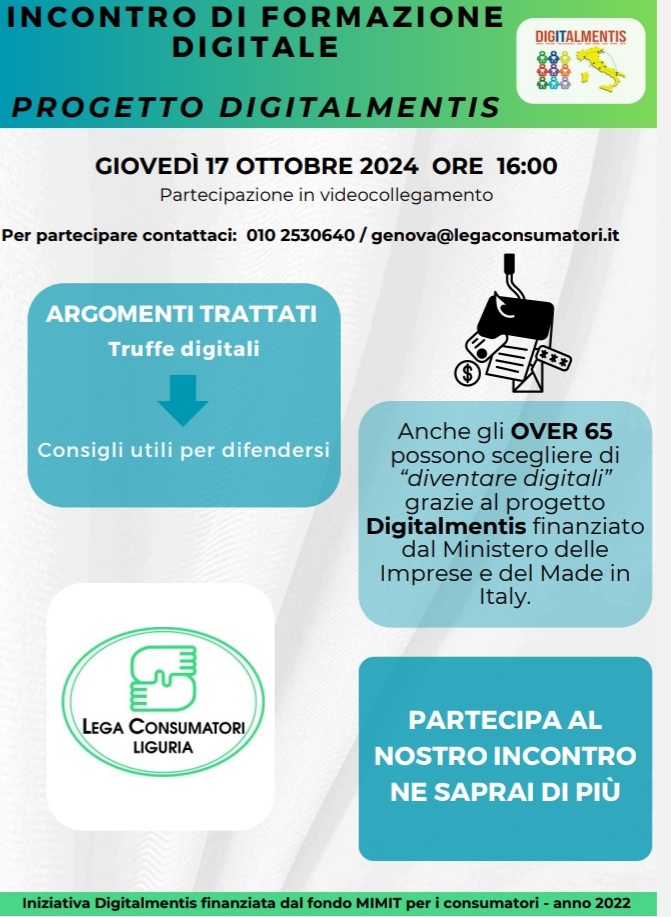 NUOVO INCONTRO DI FORMAZIONE DIGITALE PER I CITTADINI