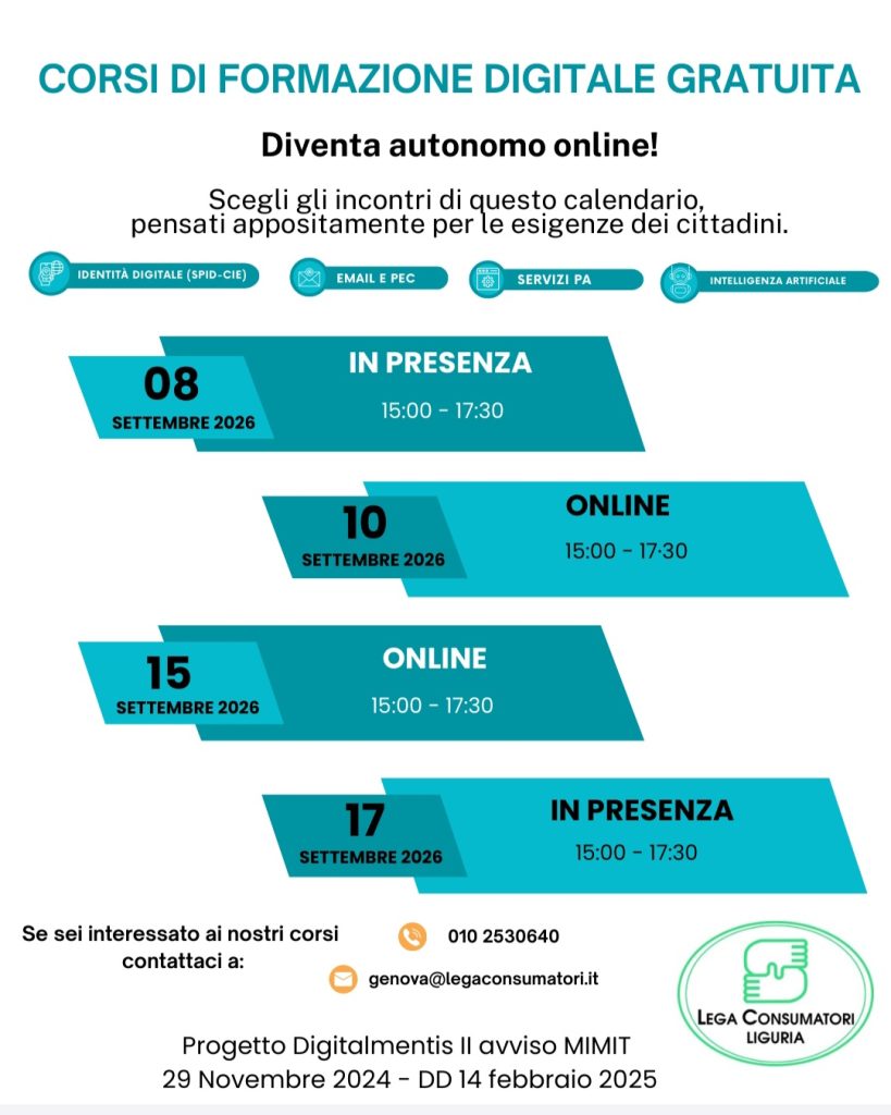 A SETTEMBRE RIPRENDONO I CORSI DI FORMAZIONE DIGITALMENTIS 2